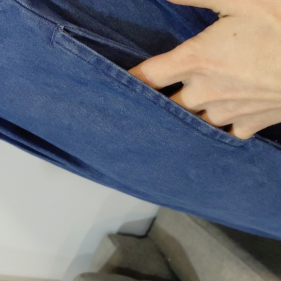 Denim Embroidered Button-Front Women’s Dress - Picture 3 of 9